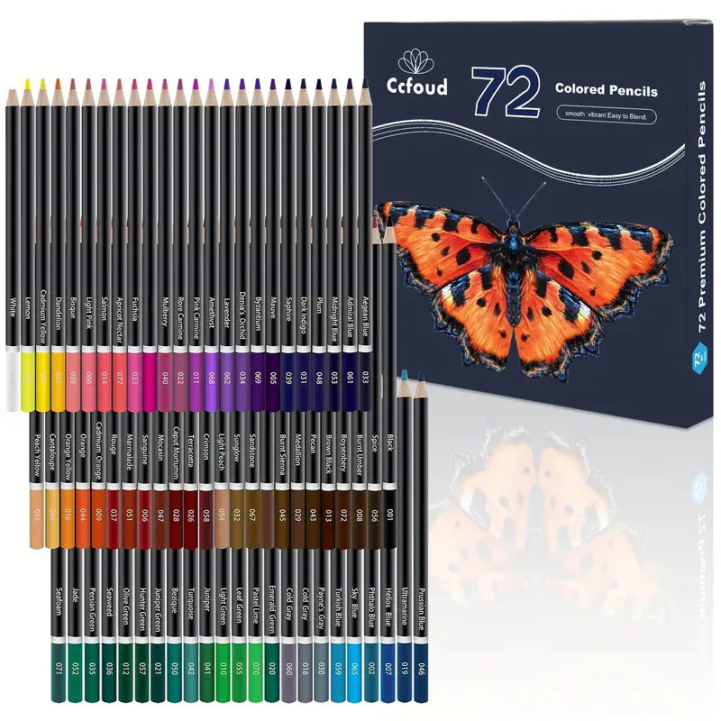 

72pcs Colored Pencil, 3.0mm Soft Core Leads With Rich And Vibrant Colors That Can Be Mixed, Perfect For Beginners And Advanced A