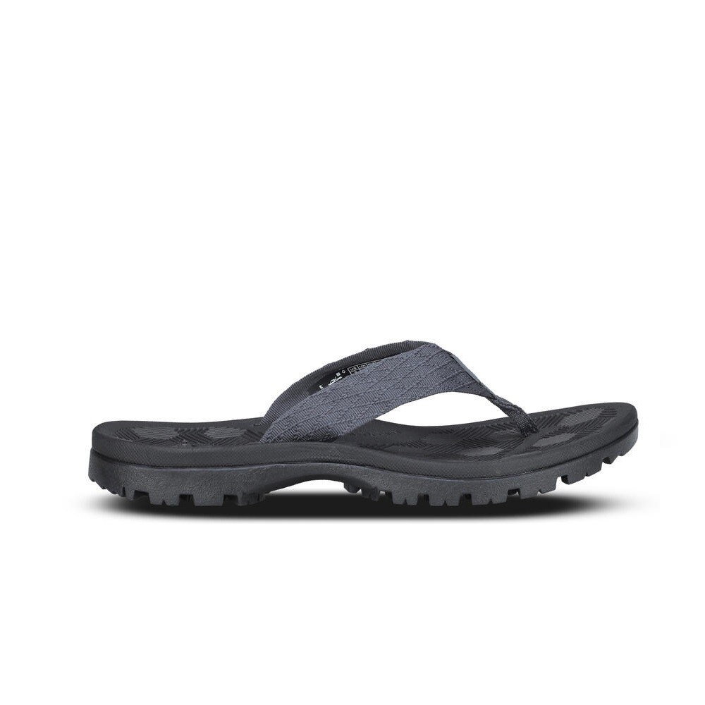 EIGER BHARDEV PINCH SOLE BLACK SANDALS
