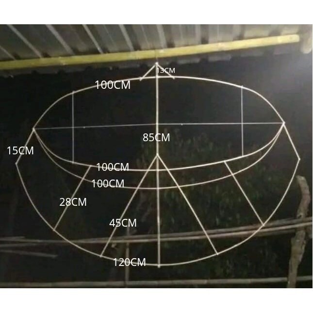 $ Rangka Layangan Kerangka Gapangan Pegon Ceper 100 Cm Kerangka Layangan Gapangan %