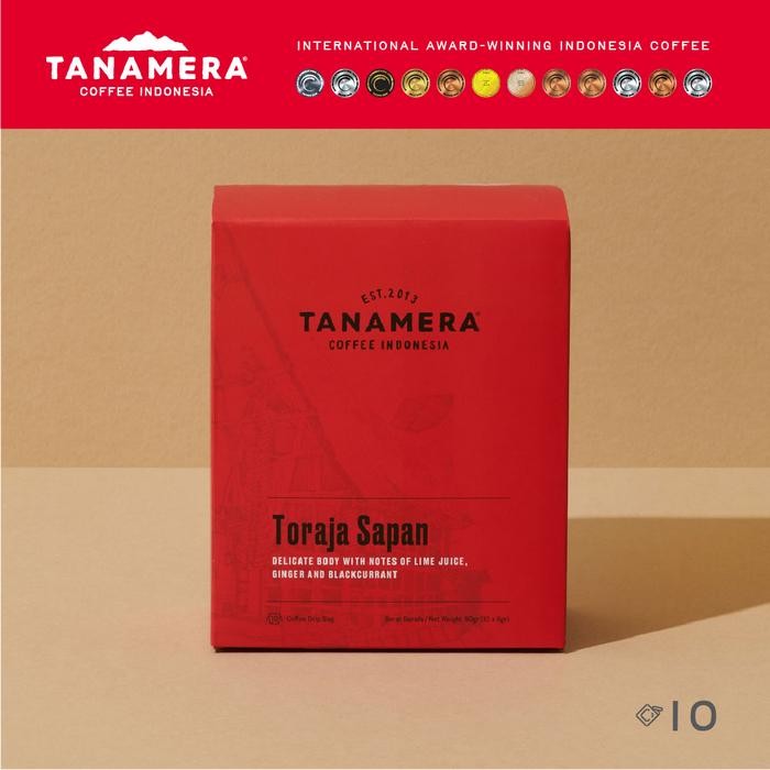 

TANAMERA COFFEE – Drip Bag Toraja Sapan - 1 Box of 5 Sachets