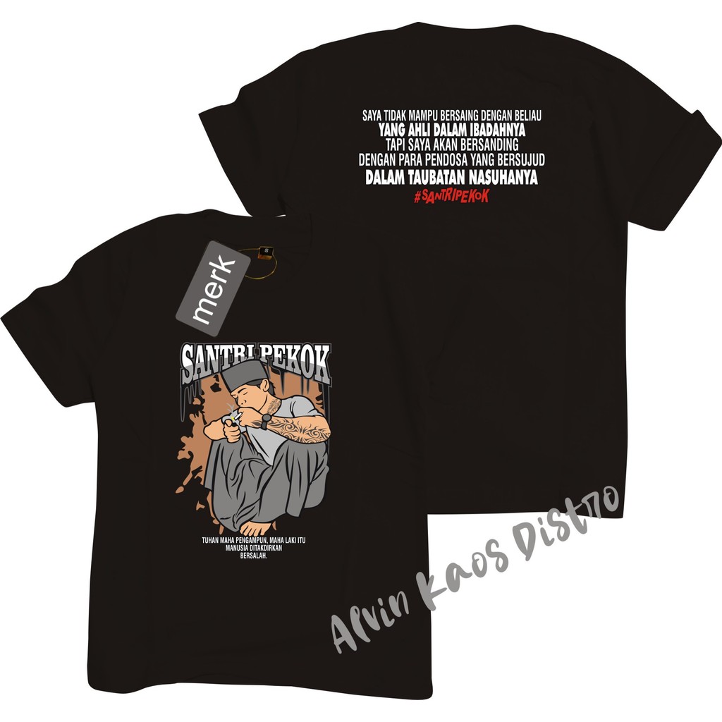Musik Hip Hop Akd Kaos Atasan Dtf Santri Pekok Kaos Santri kata2 Bagus Kaos Murah Kaos Distro Bandun