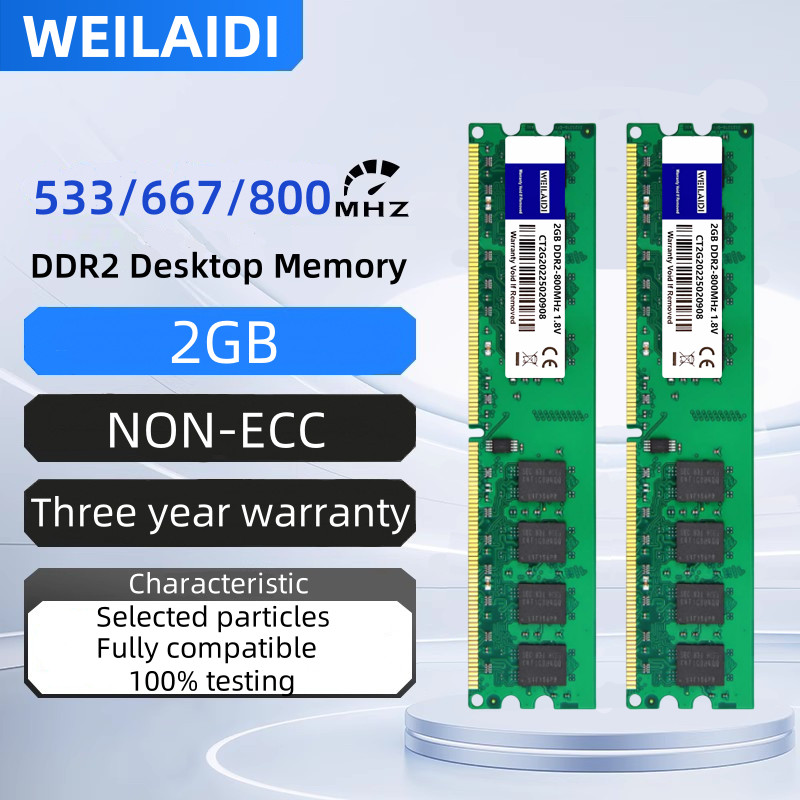 Brand New DDR2 2GB 533 667 800Mhz Desktop Memory Ram PC2-6400 PC2-5300 DIMM 1.8V 240Pin Non-ECC Unbu