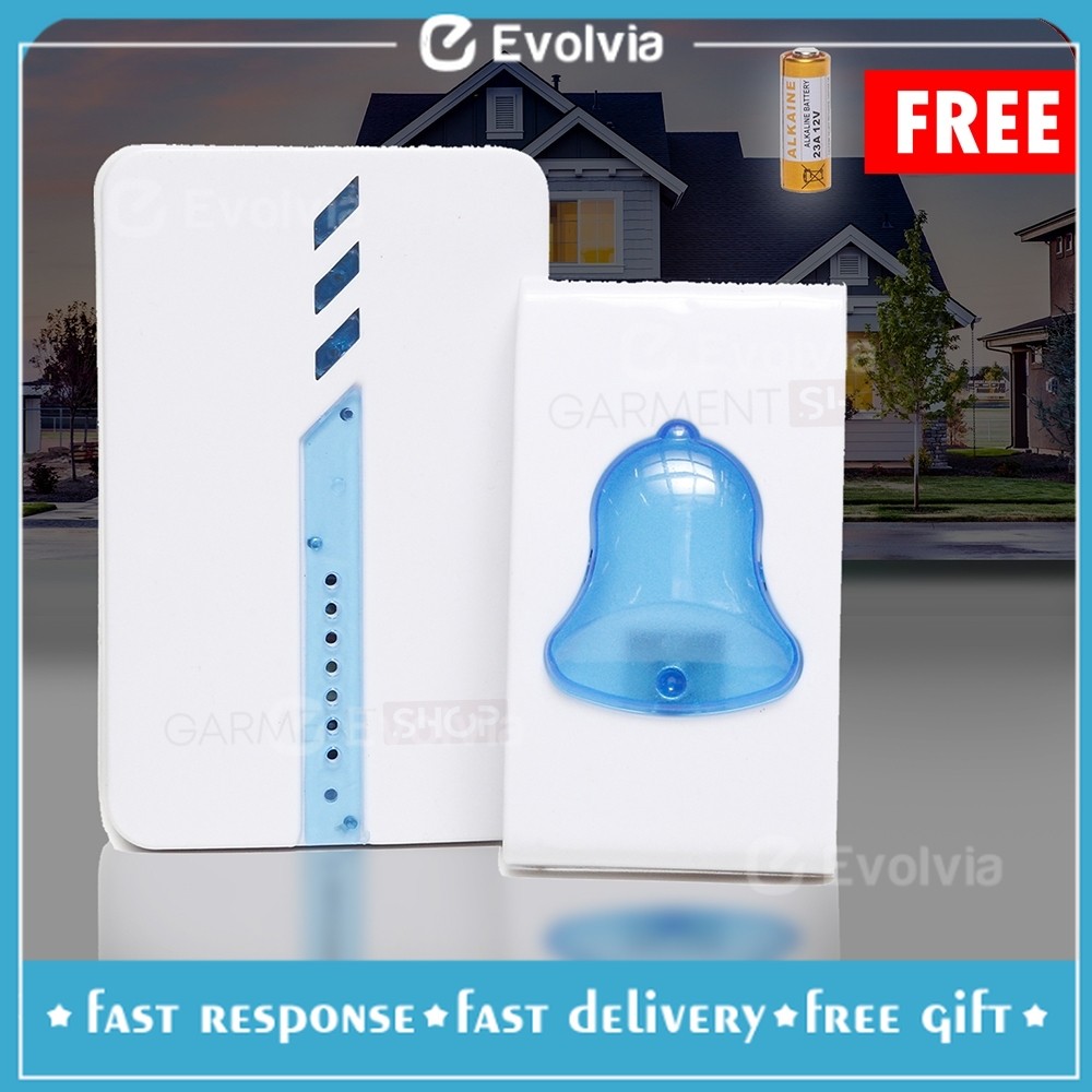 Bel Pintu Wireless Listrik Baterai Door Bell 18 Musik Bel Rumah Tanpa Kabel Waterproof Merek KOTAKIN
