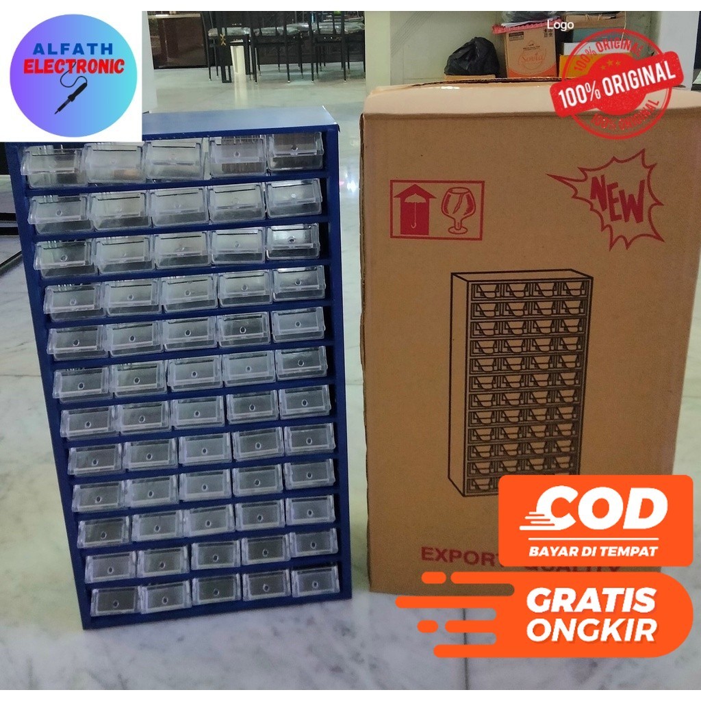 RAK KOMPONEN 60 SLOT RAACO RACCO RAK BESI LACI ISI 60 KUALITAS BAGUS