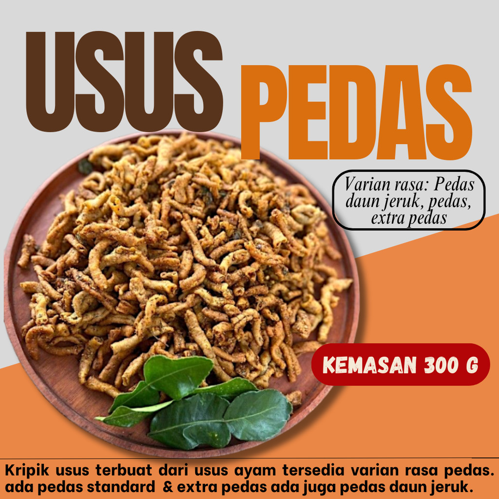 

KERIPIK USUS AYAM PEDAS MANTAP 300 Gram