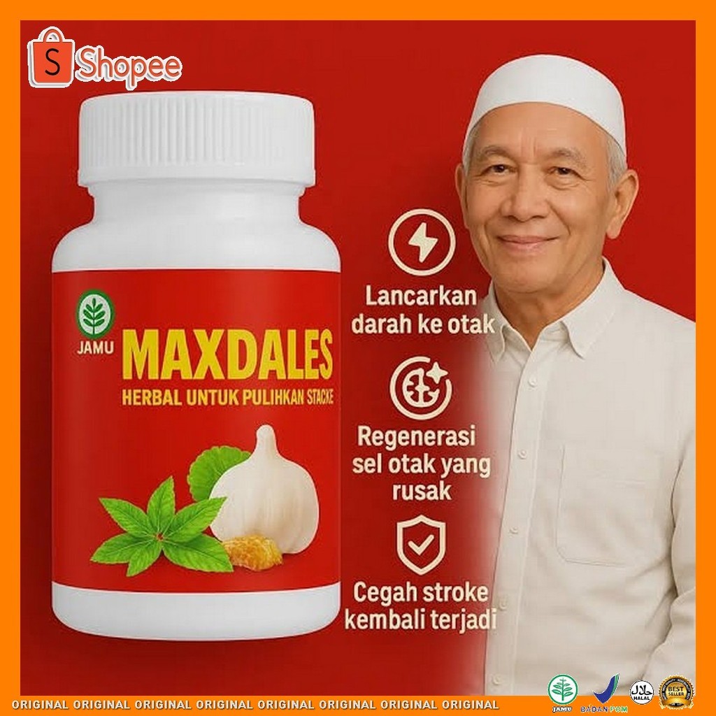 MAXDALES Original / asli maxdales Obat Herbal Alami Stroke Ringan Berat Kolesterol Darah Tinggi Pali