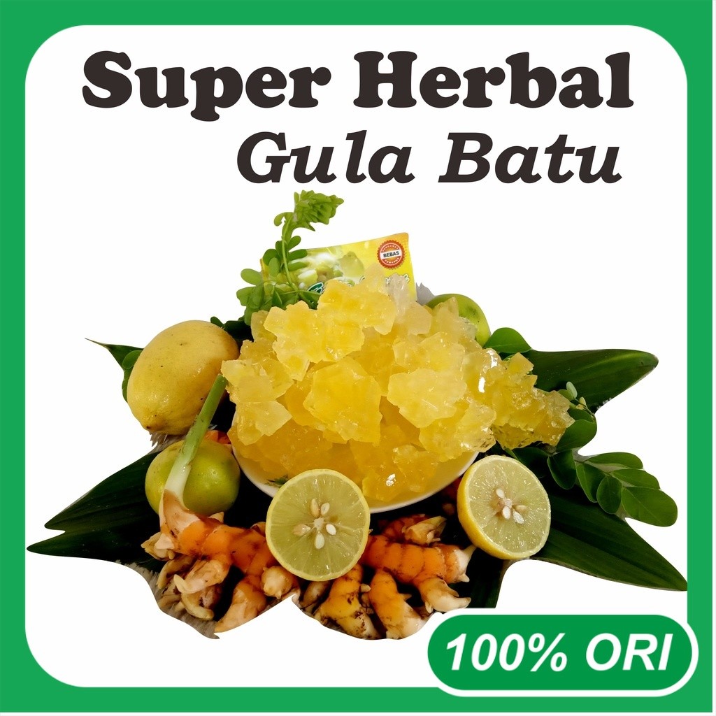 Super Herbal Gula Batu 1 kg Kristal Kuning Asli Rock Sugar Minuman Sehat alami Premium Jogja Cirebon