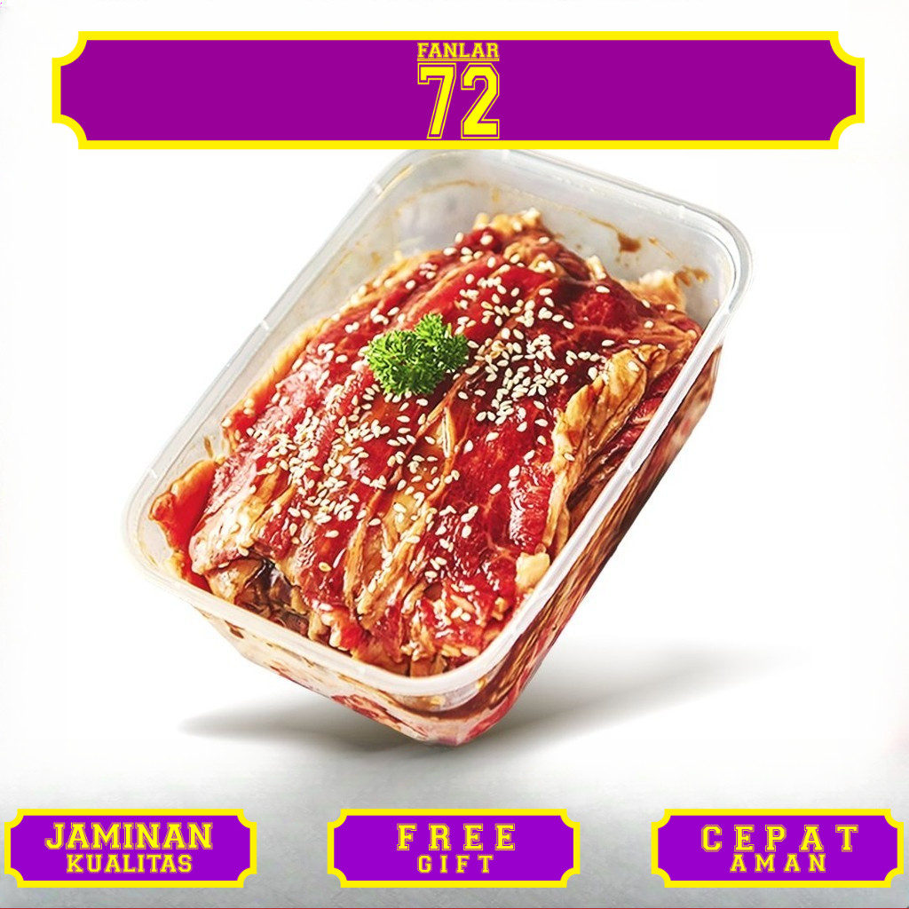 

Daging Sapi Marinasi 500gr Teriyaki / Bulgogi / Blackpepper / BbQ US Beef Slice / Daging Sapi Bumbu 500gr