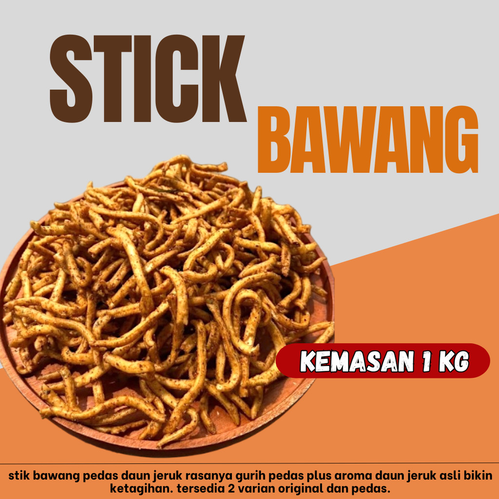 

Stik Bawang Pedas Daun Jeruk 1kg Gurih Aroma Asli