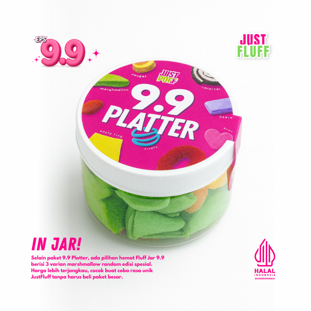 [9.9 TOPLES] MARSHMALLOW JUSTFLUFF [HALAL]