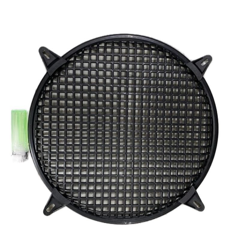 Grill Speaker 12" Inch Tutup Ram Spiker PVC hitam Bulat Kuat Anti Karat Bonus 4 Pengunci Gril