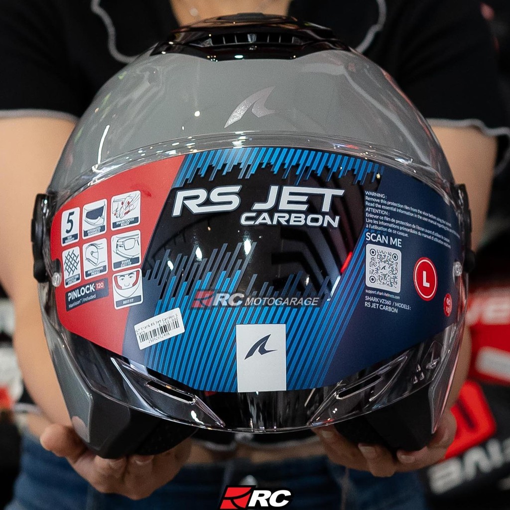 Helm Motor Half Face - Shark RS Jet Grey Original