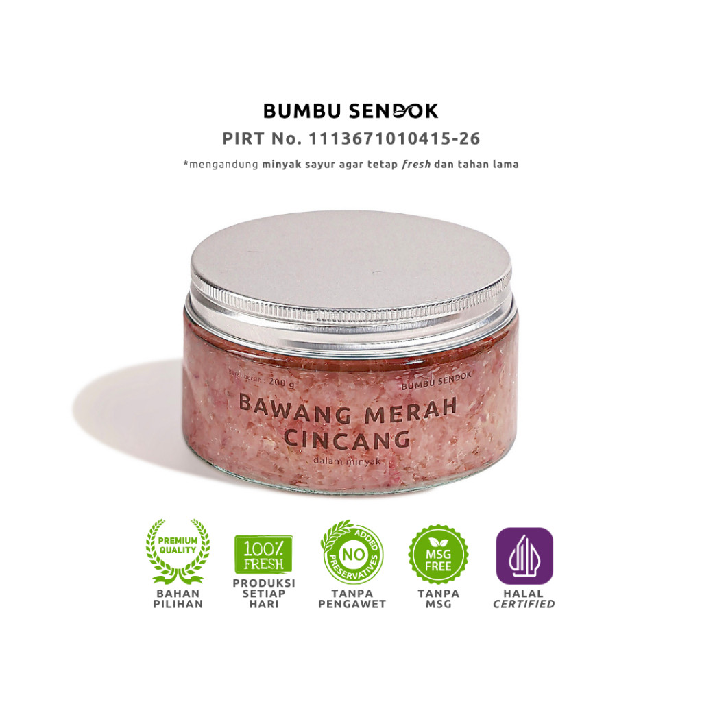 

Bawang Merah Cincang dalam Minyak / Minced Shallot in Oil 200gr --- BUMBU SENDOK Halus Dapur Instan Masak Homemade Basah Tanpa MSG Lengkap Komplit Giling MPASI Putih Merah Bombay Kating Brebes Baceman Cepat Saji Favorit Premium