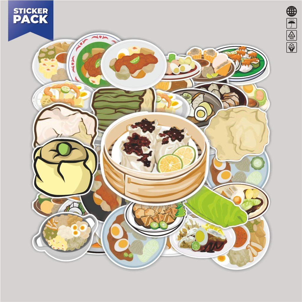 

[100PCS]Stiker Pack Stiker Baso Tahu Cartoon Aesthetic Vinyl Anti Air Dekorasi Sticker Laptop Buku Journal Koper Helm Casing HP Gitar Helm Skateboard