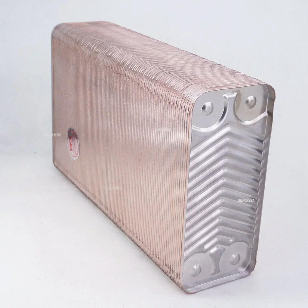 Beer Wort Chiller, 80 Plate Heat Exchanger, SUS 304 Stainless Steel for Homebrew Refrigeration