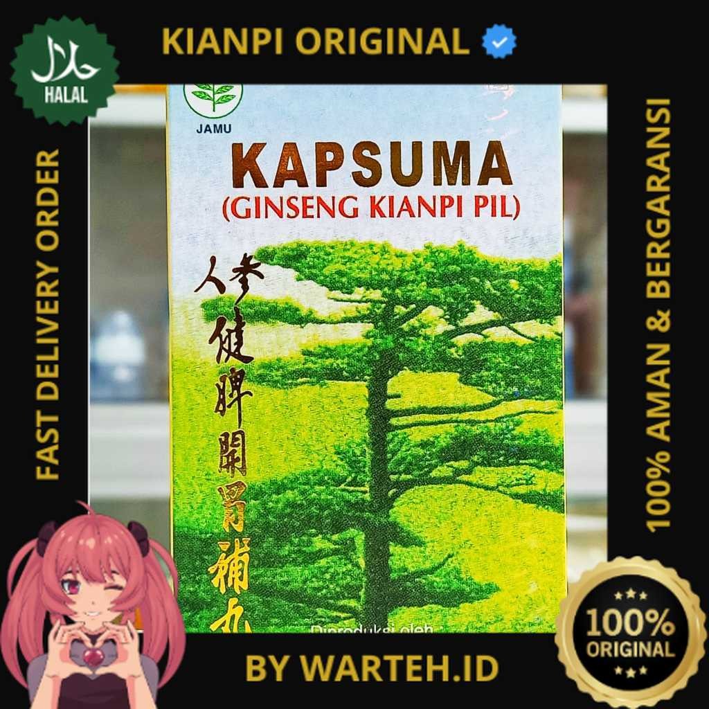 waroeng teteh ~ bisa cod kianpi ori isi 60 kapsul Kapsuma Ginseng Kianpi PIL    - Suplemen Penambah 