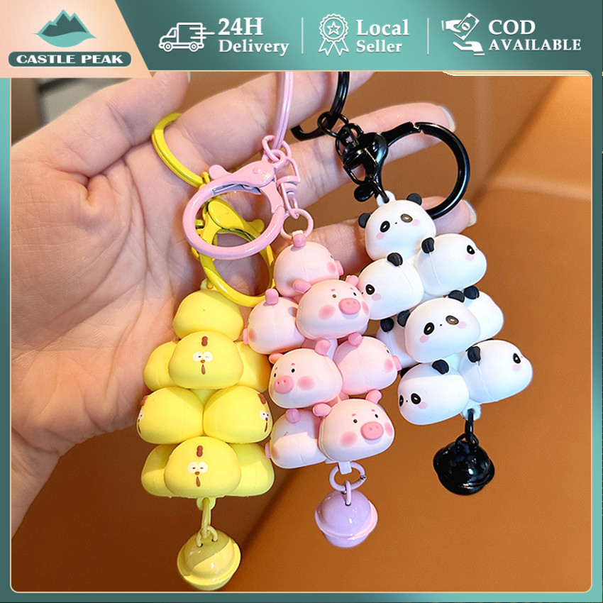 Gantungan Ponsel Kucing Kelinci Lucu - Tali Silikon Elastis - Aksesoris Tas Wanita Hadiah Cewek Keki