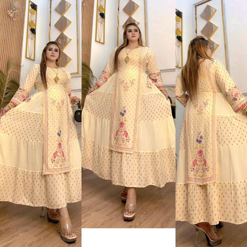 Dress Gamis Hindi Lidah Padica – Rayon Premium Nyaman | LD 110 PB 138