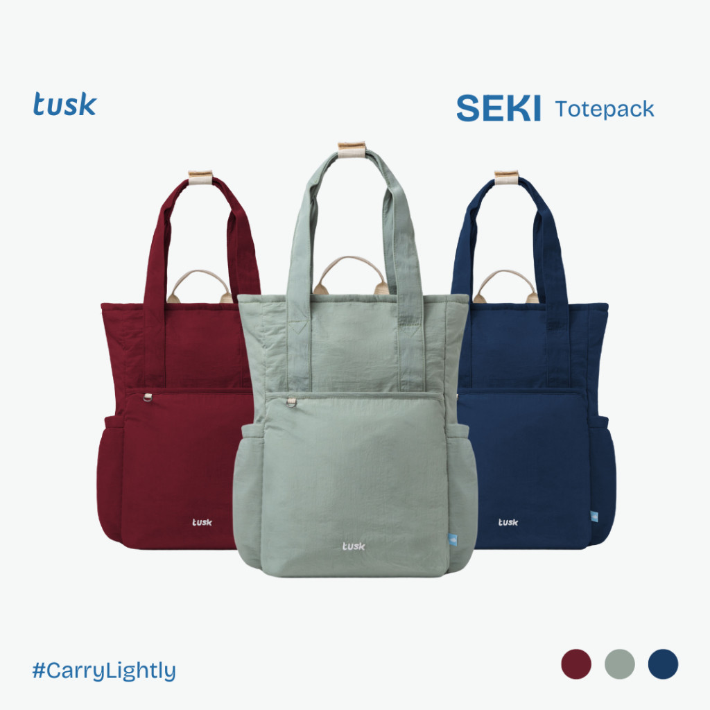 HEGEMAN.SHOP Tusk Totepack Seki Totebag Pria Wanita Backpack