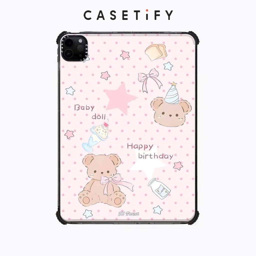 CASETiFY X Hi Forest Cute Bear Acrylic Tablet Protective Cases for Ipad Mimi6/7 (8.3) Ipad2019/2020/
