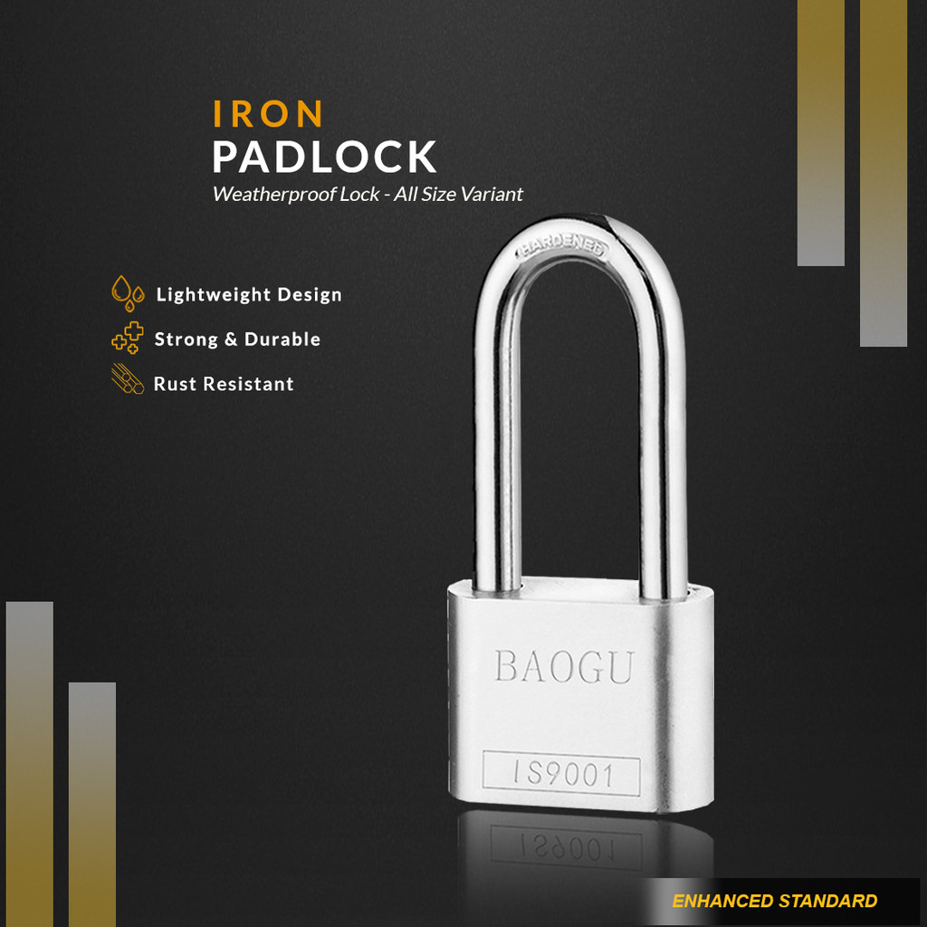 Gembok Bulat Panjang Anti Karat 30-60 MM