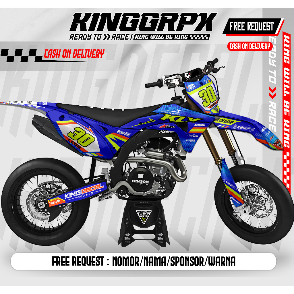 DEKAL / DECAL   KLX GORDON FULL BODY - STIKER KLX GORDON SUPERGLOSS