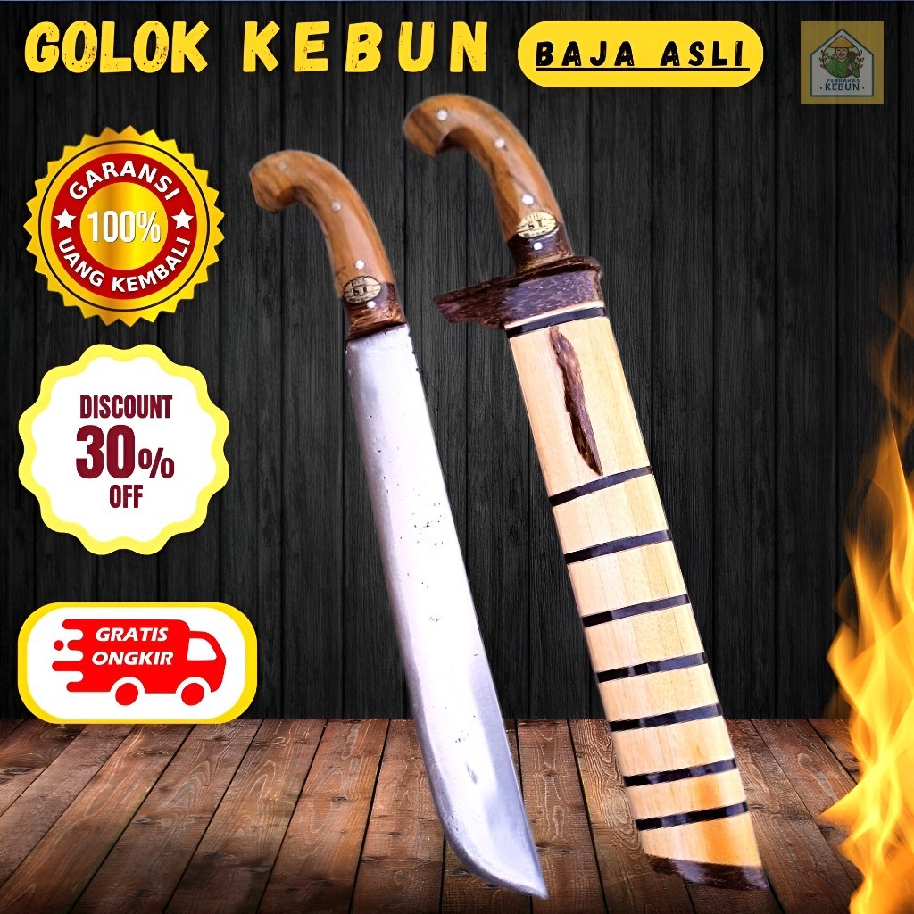 Golok kebun baja per asli - perkakas kebun