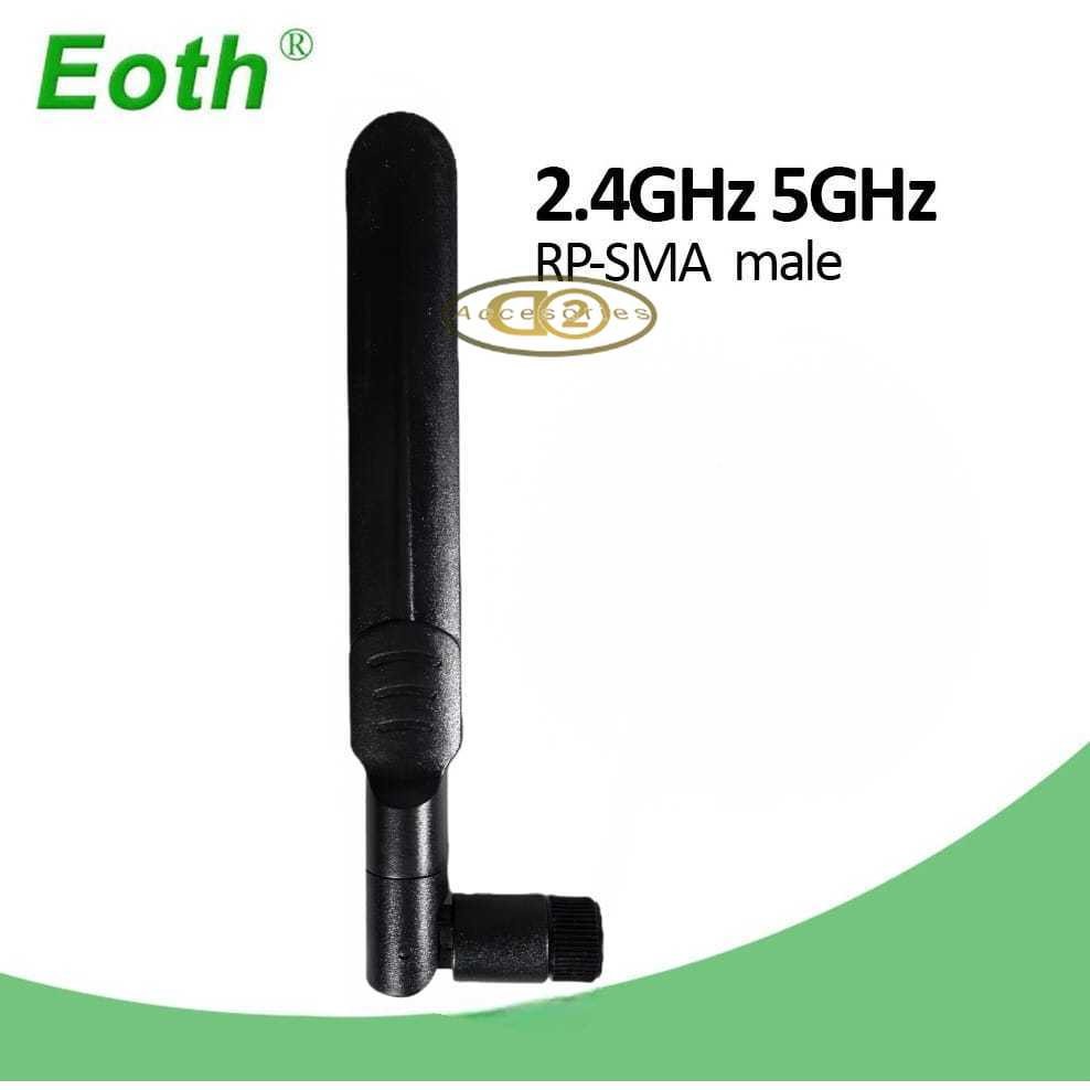 EOTH Antena Router WiFi Amplifier Dual Band 2.4 dan 5GHz RP-SMA Male