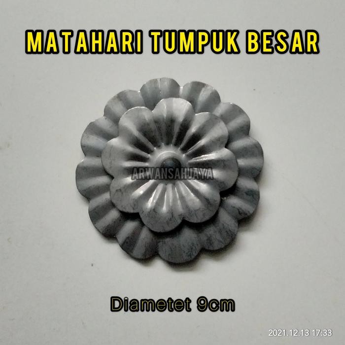 MATAHARI TUMPUK BESAR ORNAMEN PAGAR BESI