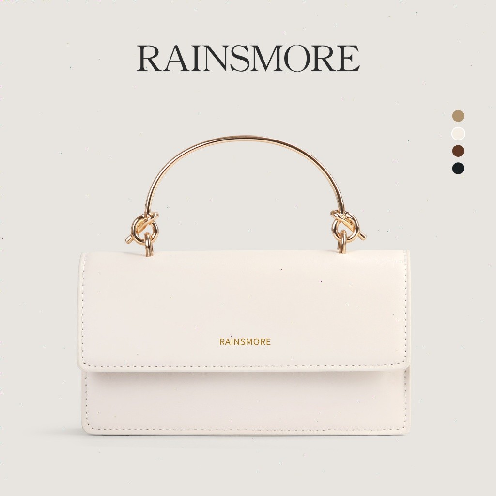 ZAHASHOP RAINSMORE Tas Selempang Wanita – Kotak Kecil Elegan dengan Tali Rantai, Bahan Premium & Mud