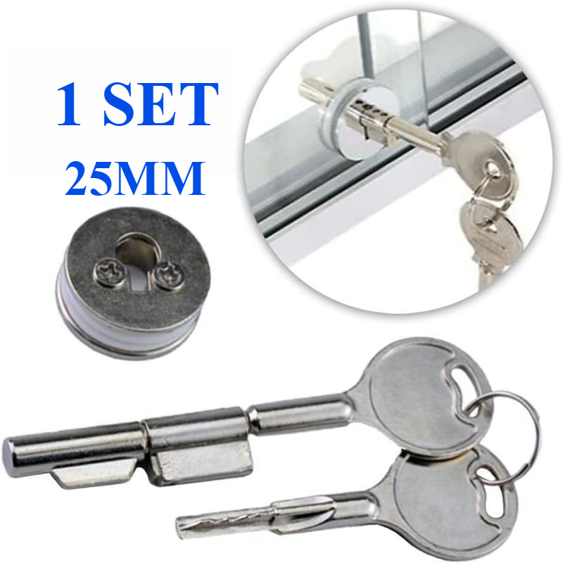 1Set Kunci Pintu Lemari Kaca / Kunci Lemari Etalase Kaca / Kunci Lemari Rak Pajang Kaca