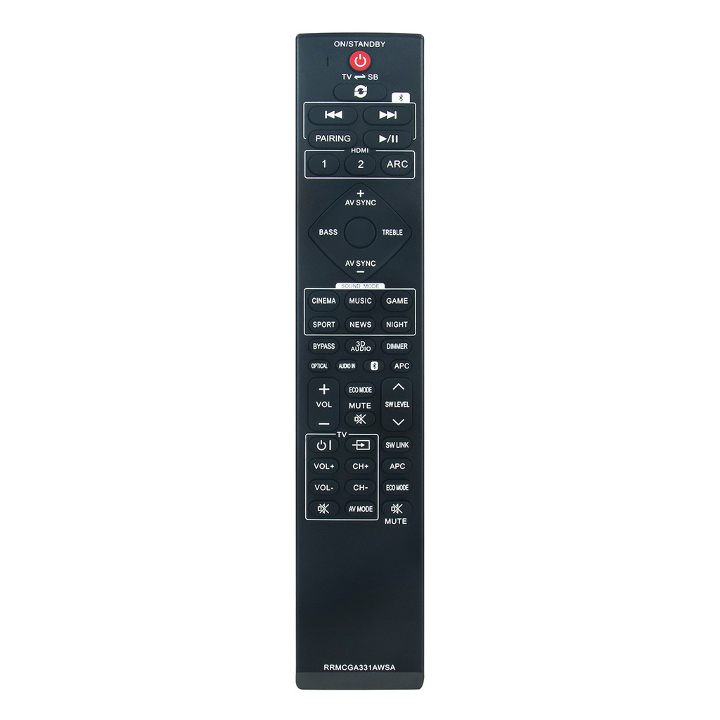 New RRMCGA331AWSA Replaced Remote Control Fit for Sharp Soundbar HT-SB602 HTSB602