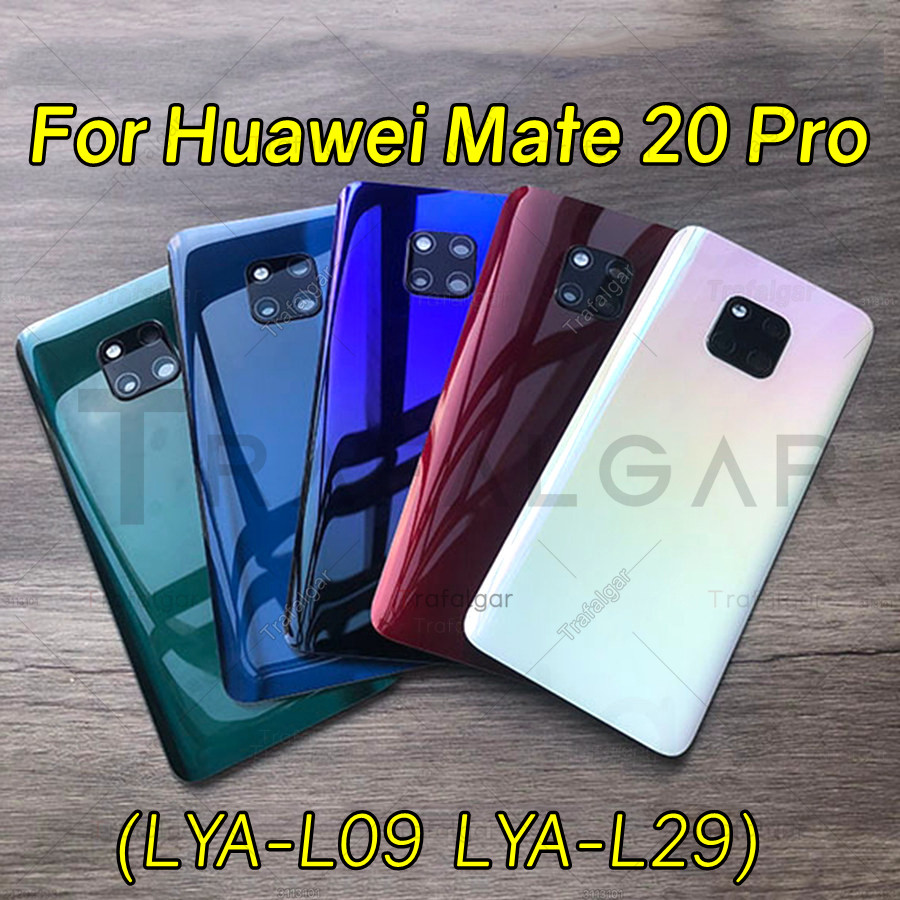 Glass Back Cover For Huawei Mate 20 Pro Battery Door Panel Rear Housing Case With Camera Lens Replac