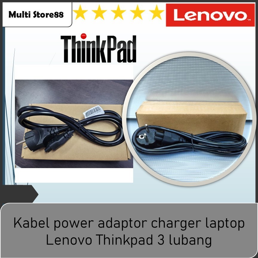 Kabel power adaptor charger laptop Lenovo Thinkpad 3 lubang