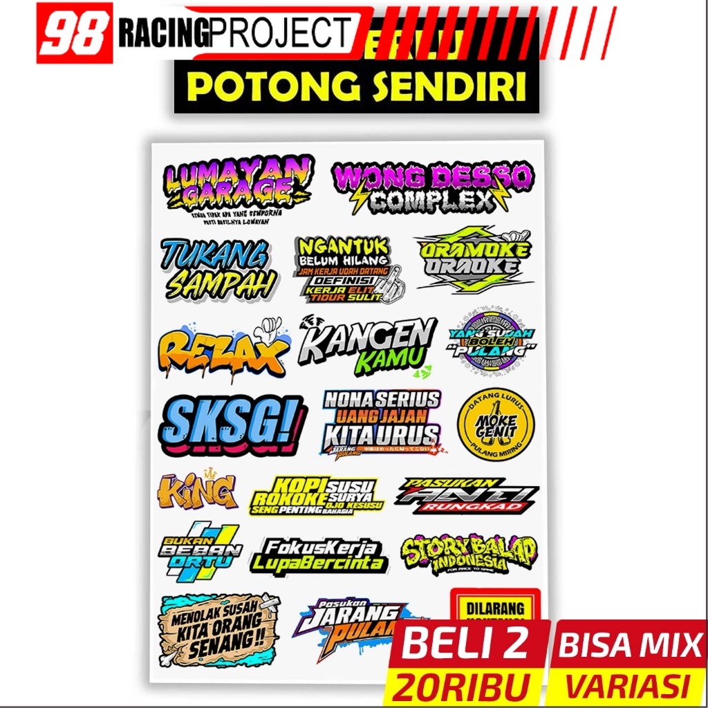 Stiker Motor, Sticker Motor, Stiker Motor Keren, Stiker Racing Motor, Sticker Racing