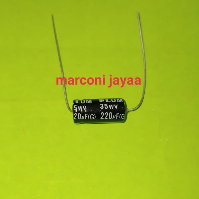 kapasitor 220uf 35volt axial "ELUM"