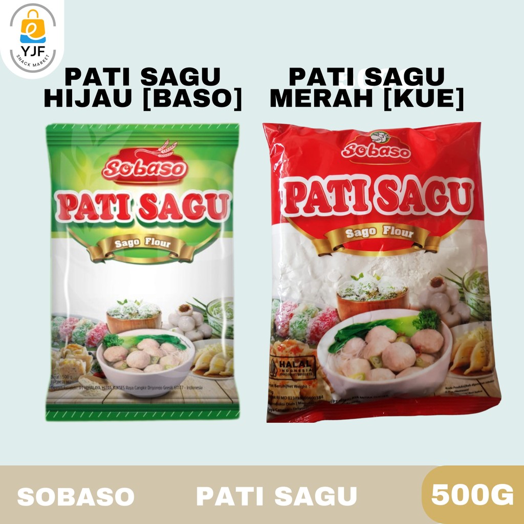 Sobaso Pati Sagu 500g -1 PCS /Aci Kawung / Sago Flour / Pati Sagu Hijau [untuk Baso ] / Pati Sagu Me
