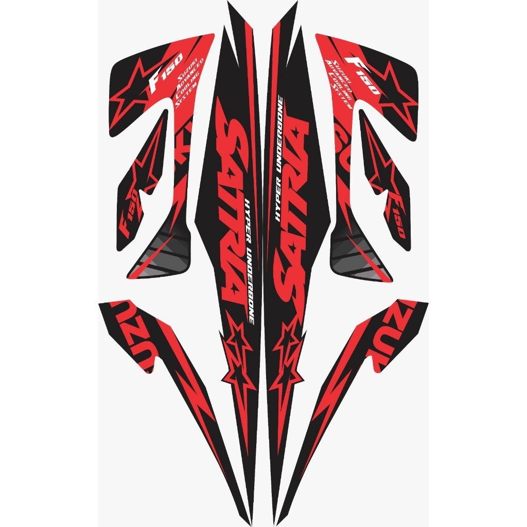 (COD) STRIPING VARIASI SUZUKI SATRIA FU FL TYPE S - STICKER SUZUKI SATRIA FU FACELIFT TYPE S