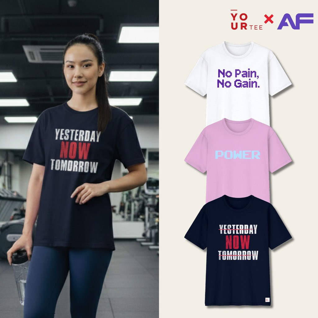 Yourtee Baju Kaos Pria Wanita Anak Dewasa – “No Pain No Gain” Anytime Fitness| Katun Combed 30s