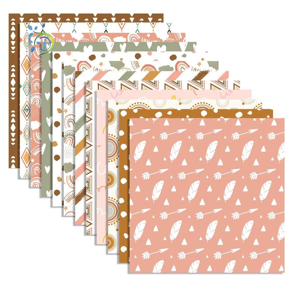 AEE1-Scrapbook Paper Pad - 12Inch X 12Inch Cute Patterned Cardstock, 24Pcs Scrapbooking Paper, Cardm