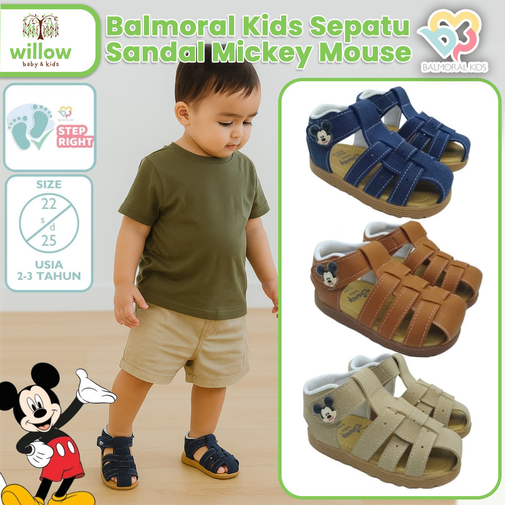 Sepatu Sepatu Anak - Balmoral Kids Sepatu Sandal Mickey Mouse