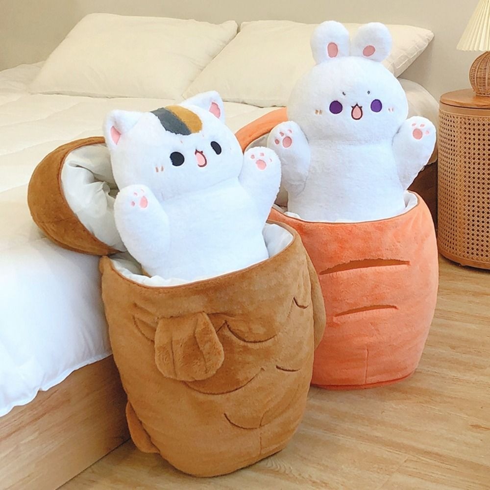 Cute 30/40cm Taiyaki Cat Plush Toy Lovely Creative Stuffed Animal Home Decor Fish Plush Throw Pillow