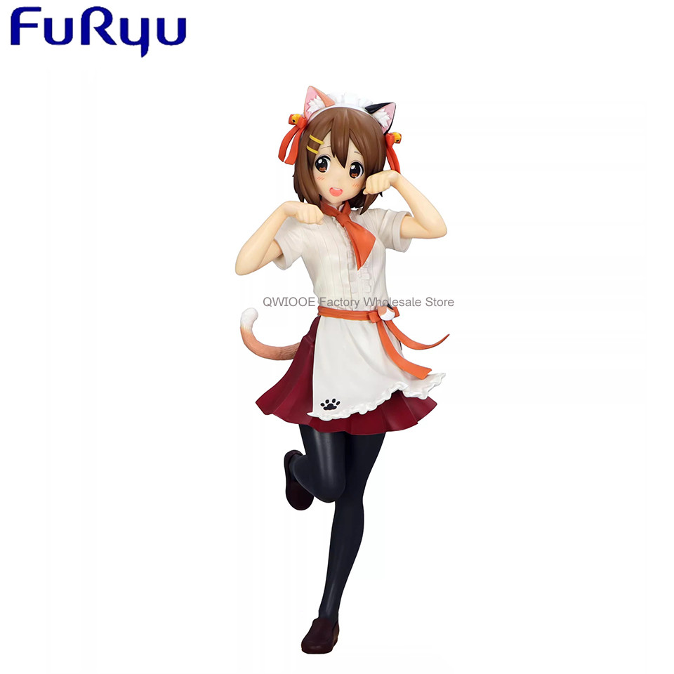 Original Genuine FuRyu K-ON 22cm Yui Hirasawa Anime Action Figure Toys Doll Collection ristmas Gift 