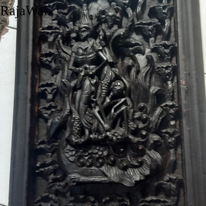 Relief Ukir kayu jati Bali thn 1993 antik KH13