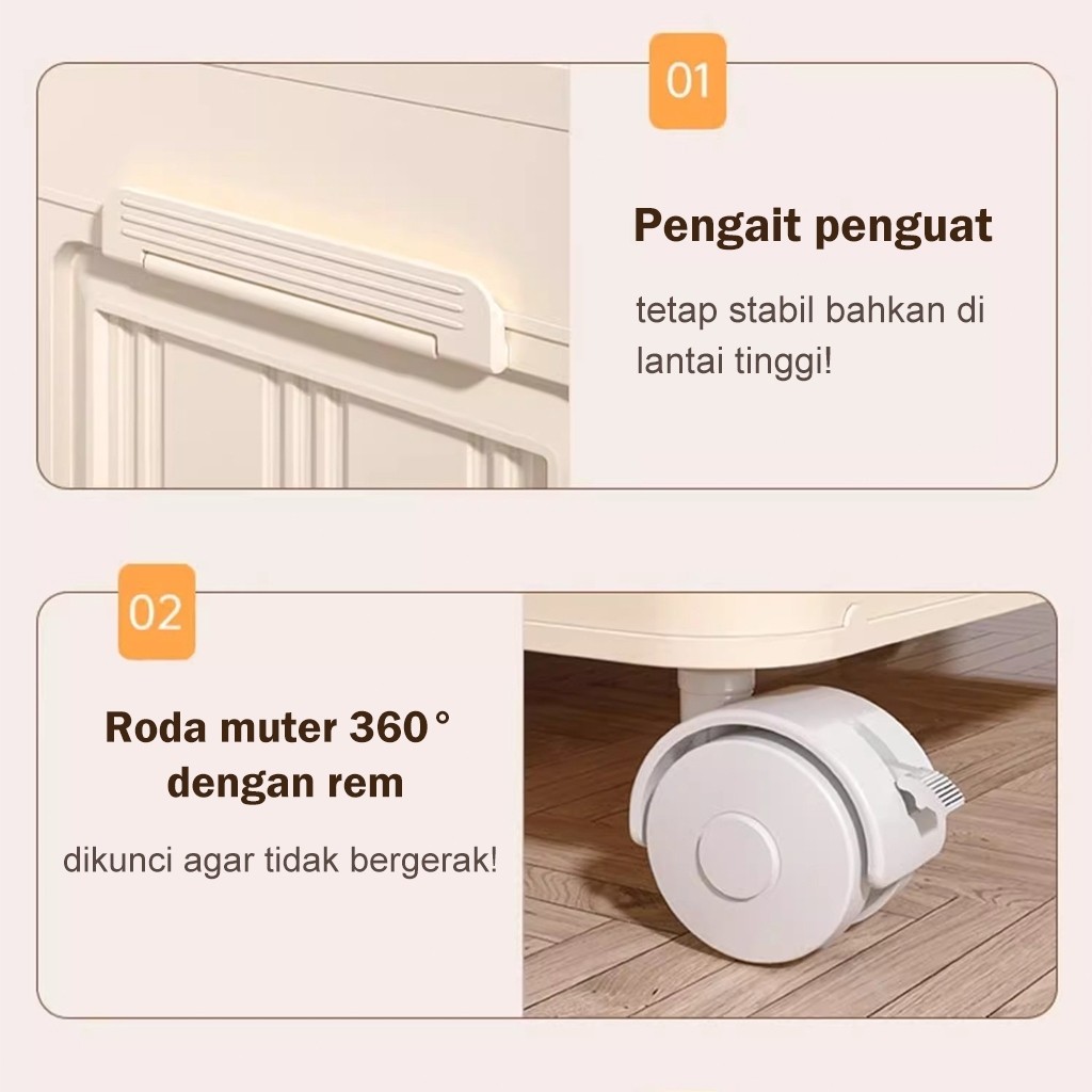 ARFSHOP PURENESS  Lemari Plastik Susun Jumbo Wardrobe Storage Lemari Lipat Plastik Susun Lemari Plas