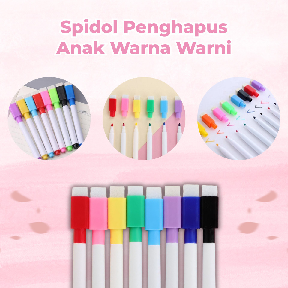 S5197 Spidol Penghapus / Spidol Anak Warna Warni / Wipe Clean Marker / Whiteboard Marker