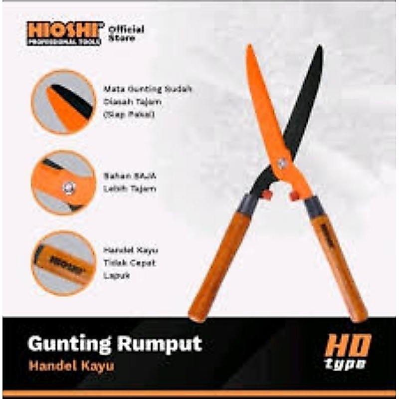 GUNTING RUMPUT GUNTING TAMAN HIOSHI GAGANG KAYU HD