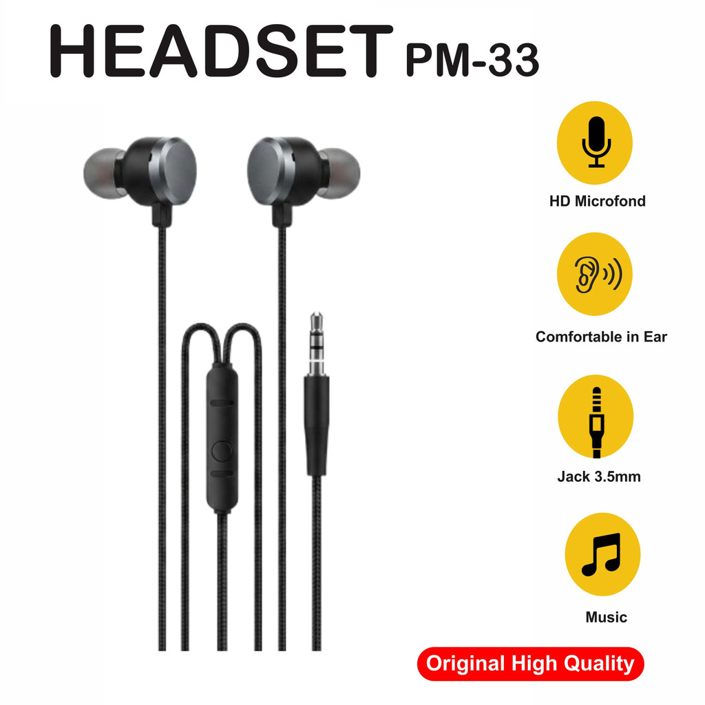 Headset Bass Stereo Terbaru JBL PM-33 Original