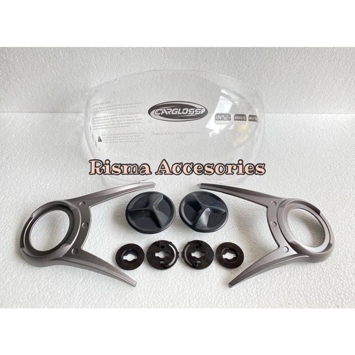 Paket Kaca Lengkap Helm YR, Proteck, Fino, Lexi, XSR Cargloss Original - -, -
