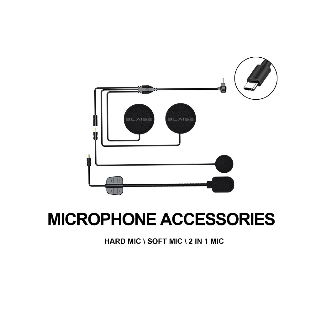 (Dorami77 Shop) BLAISE Microphone / Base Intercom Helm Accessories helm intercom